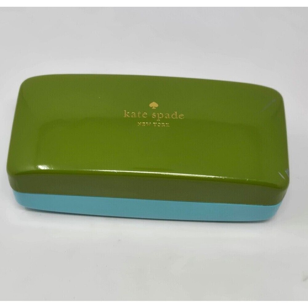 KATE SPADE NEW YORK GREEN & BLUE HARD SHELL SUNGLASS GLASSES CASE ACCESSORY
